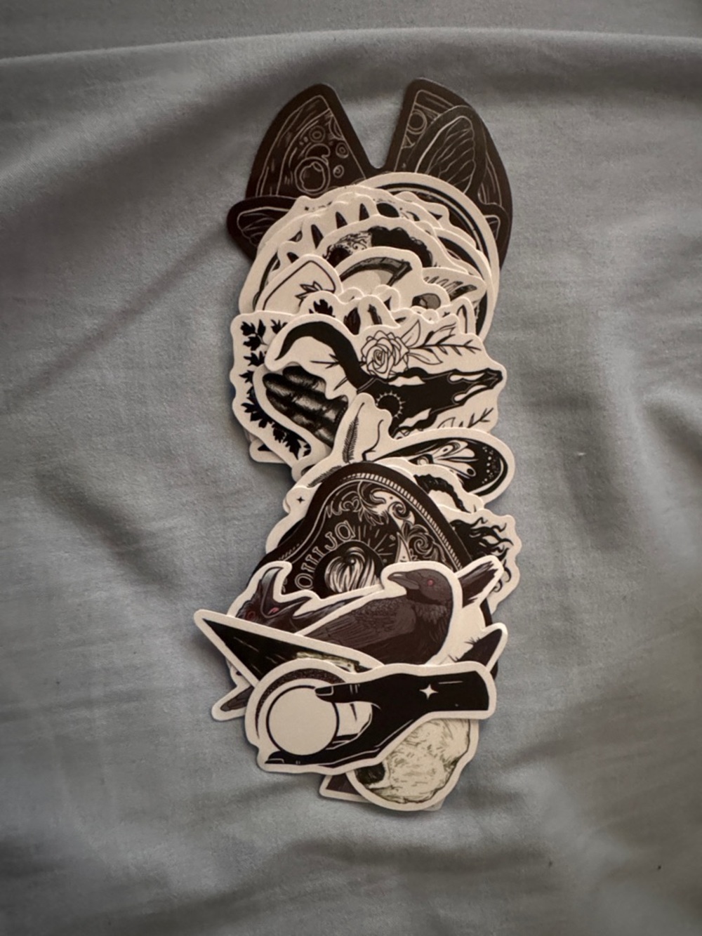 Monochrome Raven & Occult Sticker Pack